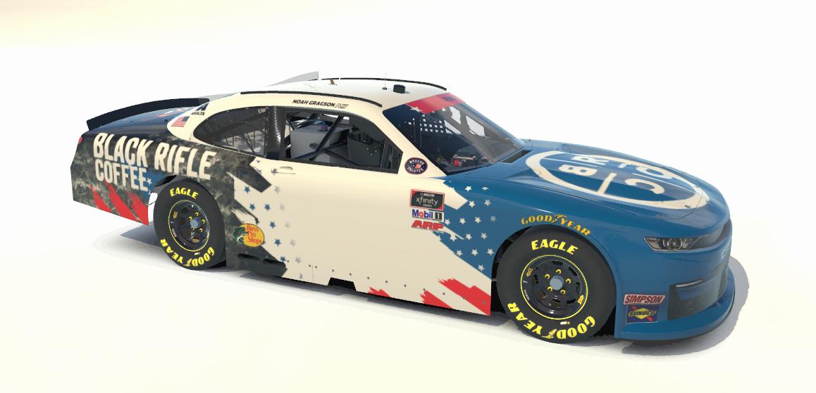 Noah gragson patriotic black rifle coffee concept sim stamped by nick Noah gragson patriotic black rifle coffee concept sim stamped by nick