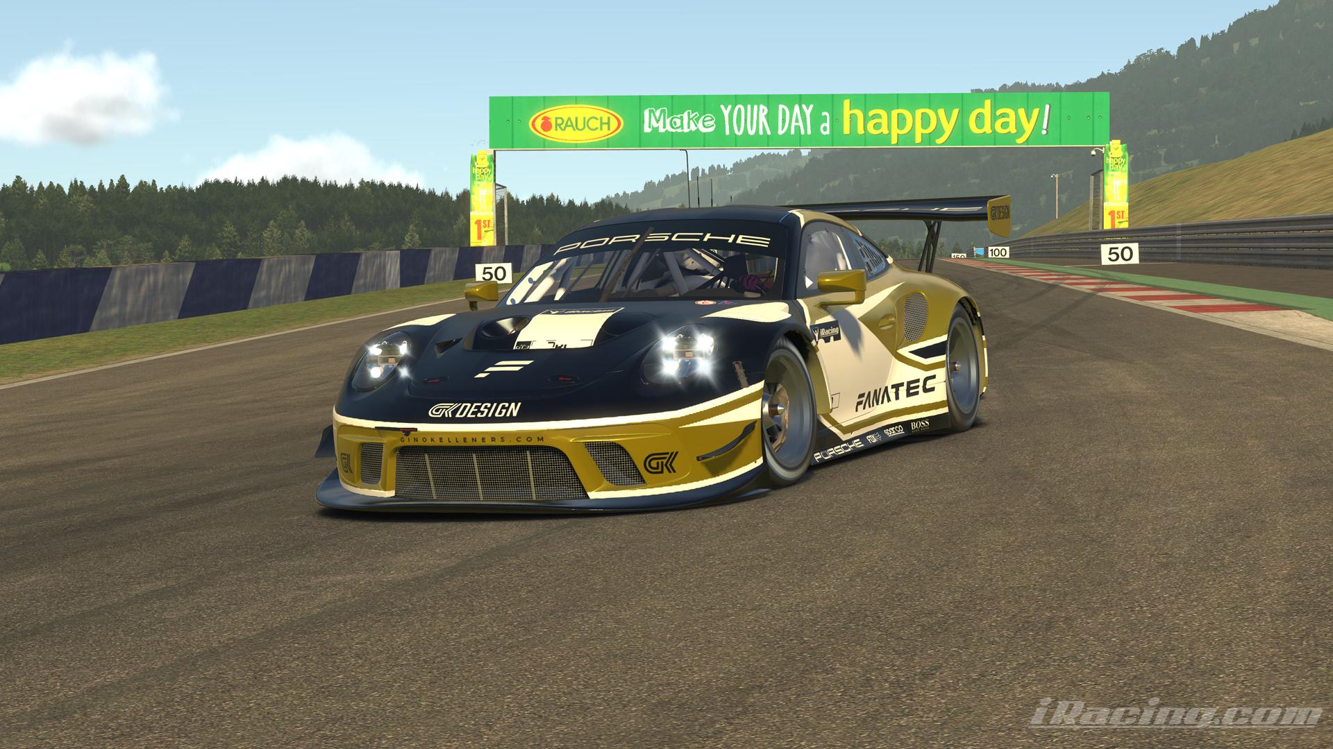 Preview of Black & Gold Fanatec Livery - Porsche 911 GT3 R by Gino Kelleners