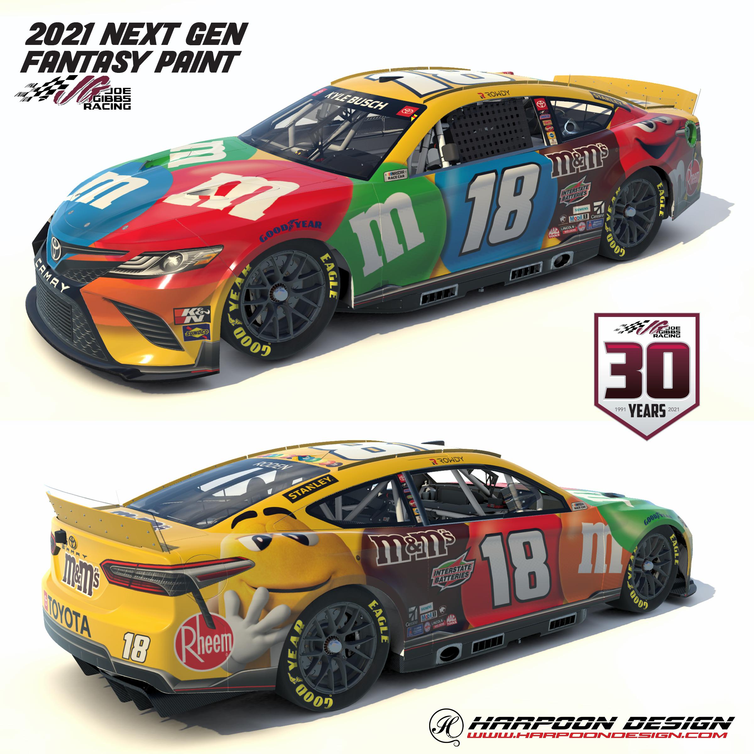 2021 Kyle Busch M&amp;M Next Gen Fantasy Camry by Brantley