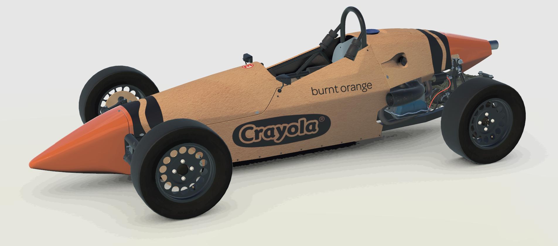Burnt Orange Crayola Crayon Formula Vee by Daniel Rowe Trading Paints