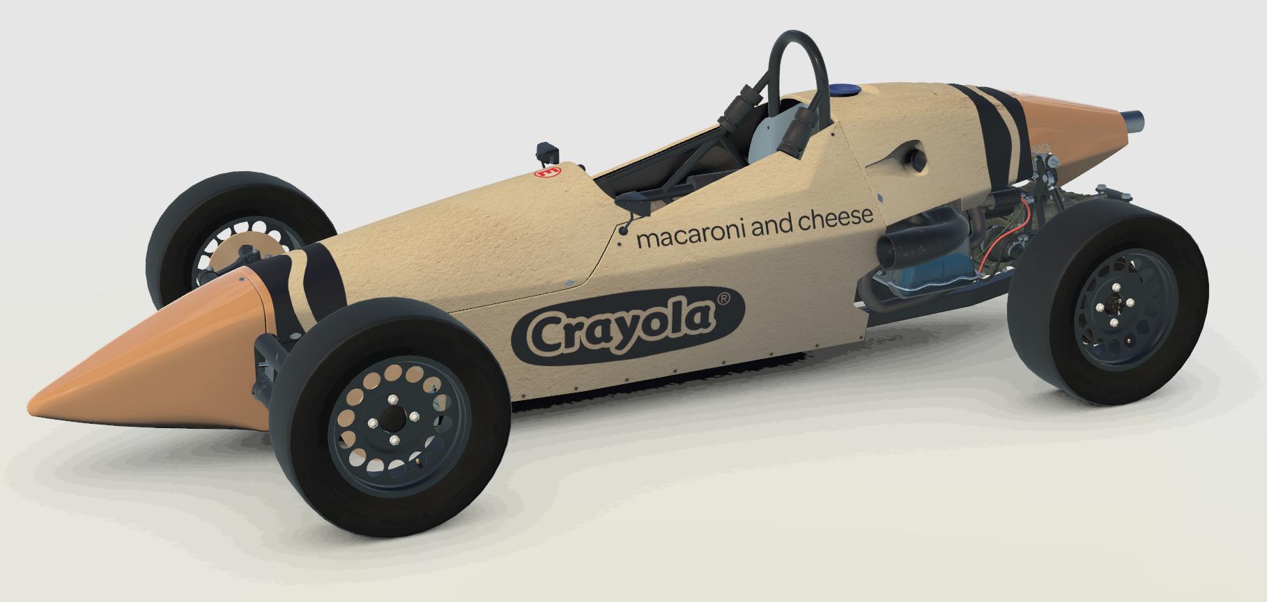 Macaroni and Cheese Crayola Crayon Formula Vee by Daniel Rowe Trading