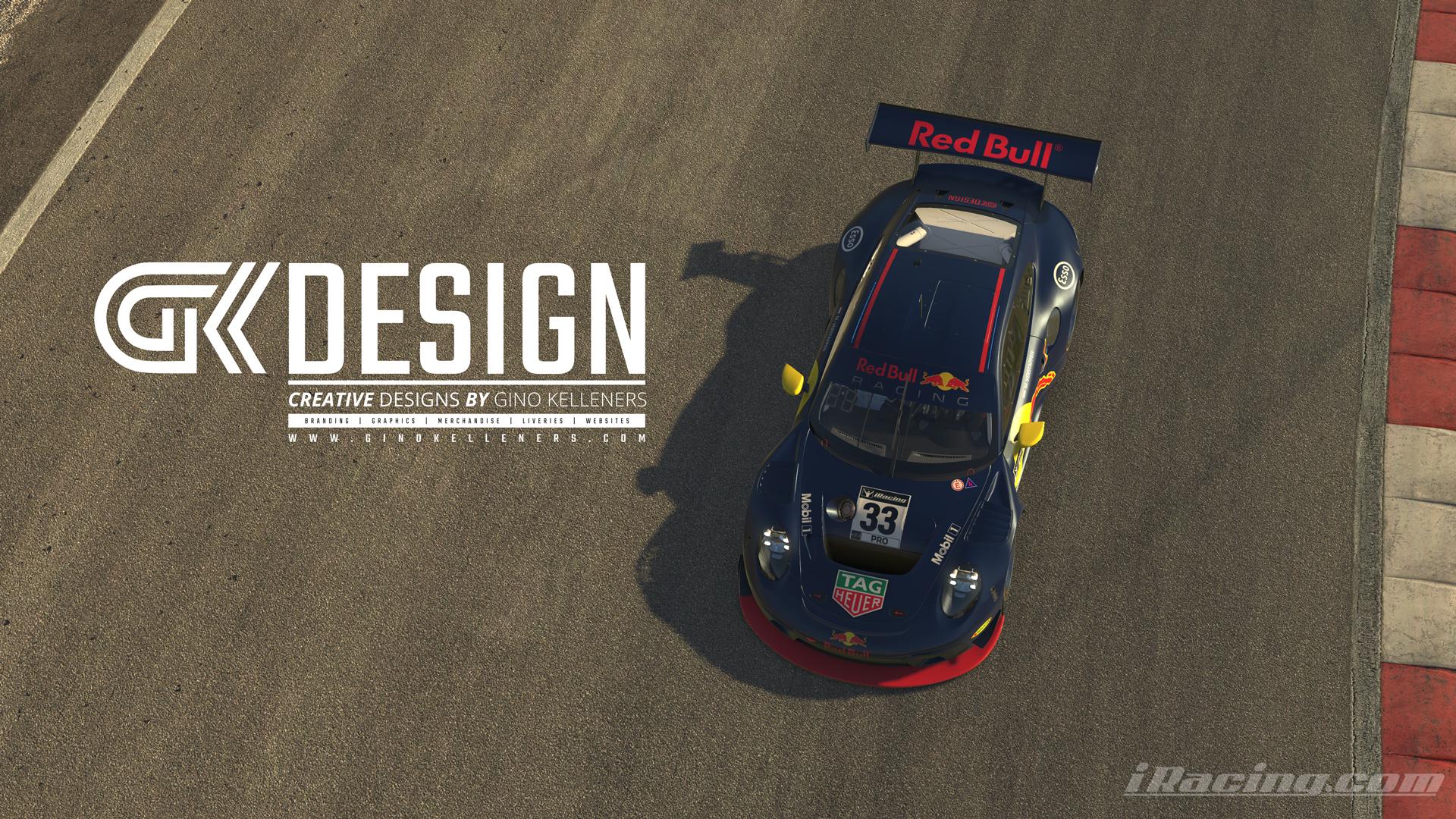 Preview of Red Bull Racing F1 Max Verstappen 33 Livery - Porsche 911 GT3 R  by Gino Kelleners