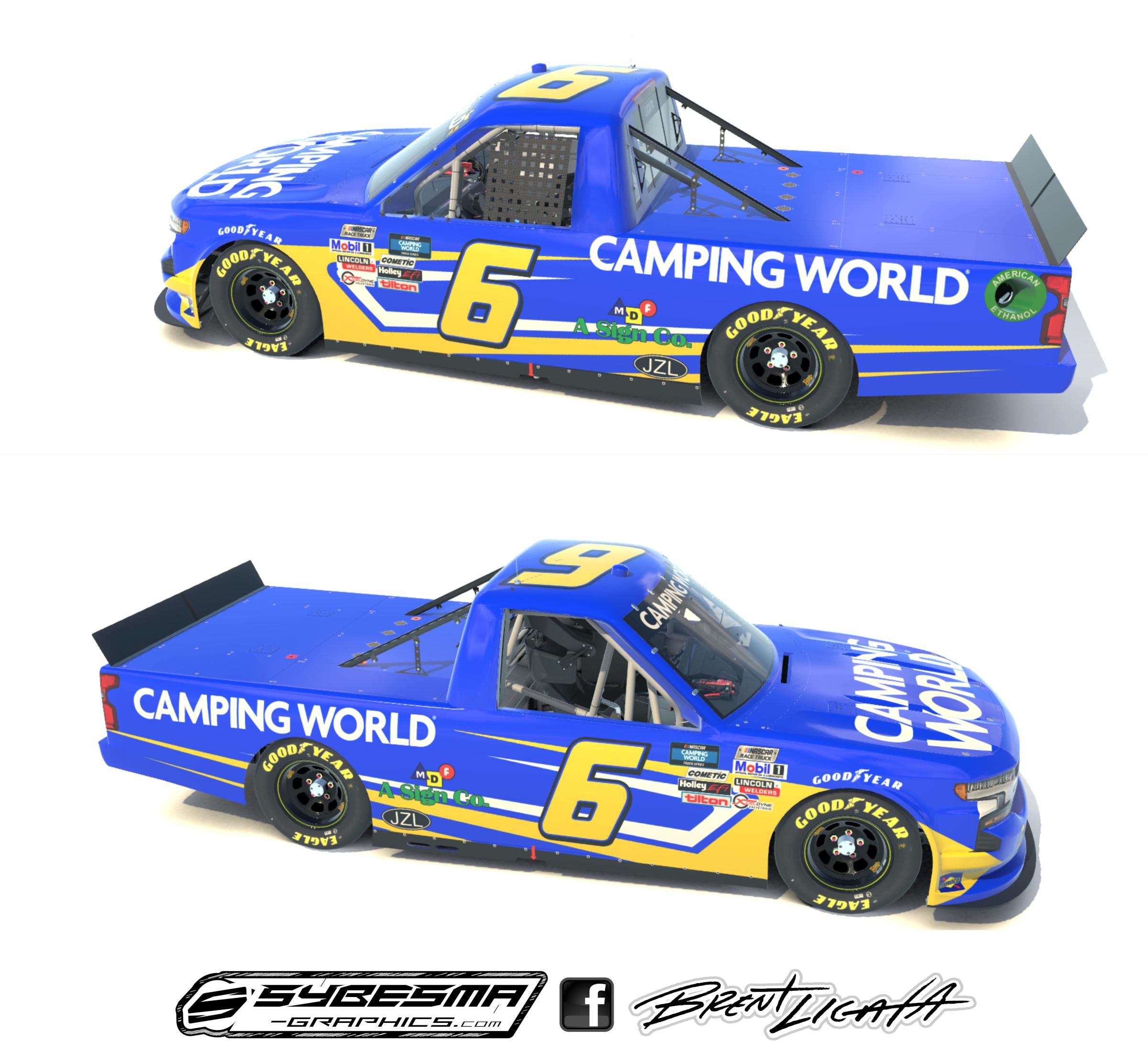 NCWTS 6 Camping World Norm Benning 2021 by Brent Licata2 Trading Paints
