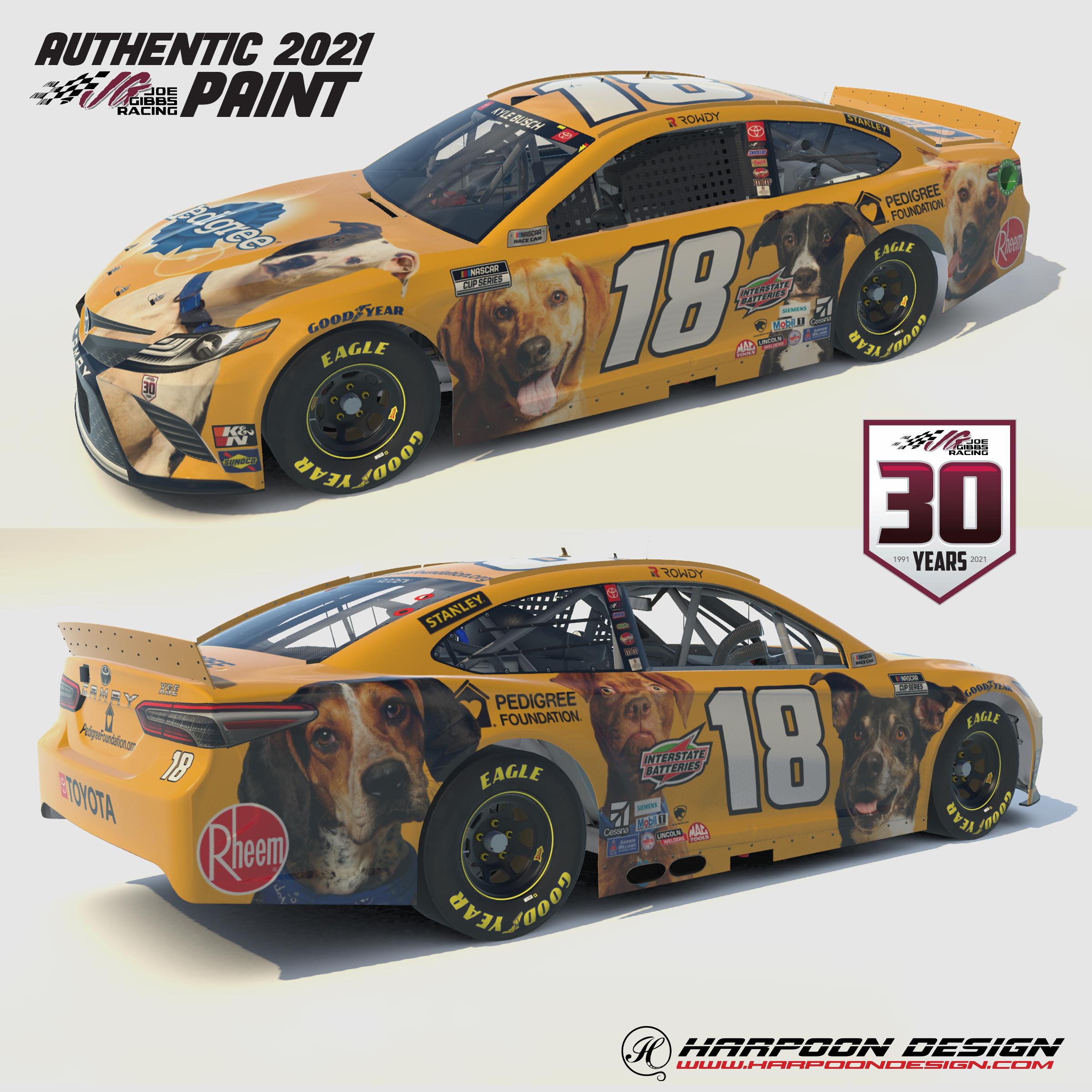 2021 Kyle Busch Pedigree Camry by Brantley Roden Trading Paints
