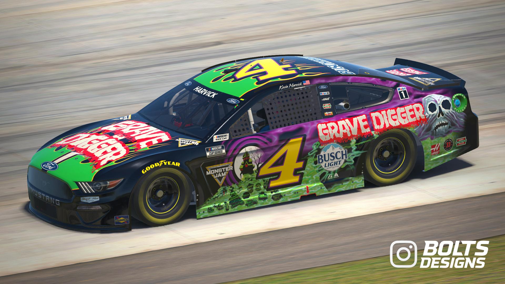Preview of Kevin Harvick 2021 Grave Digger (No Number) by Roberto Ramirez