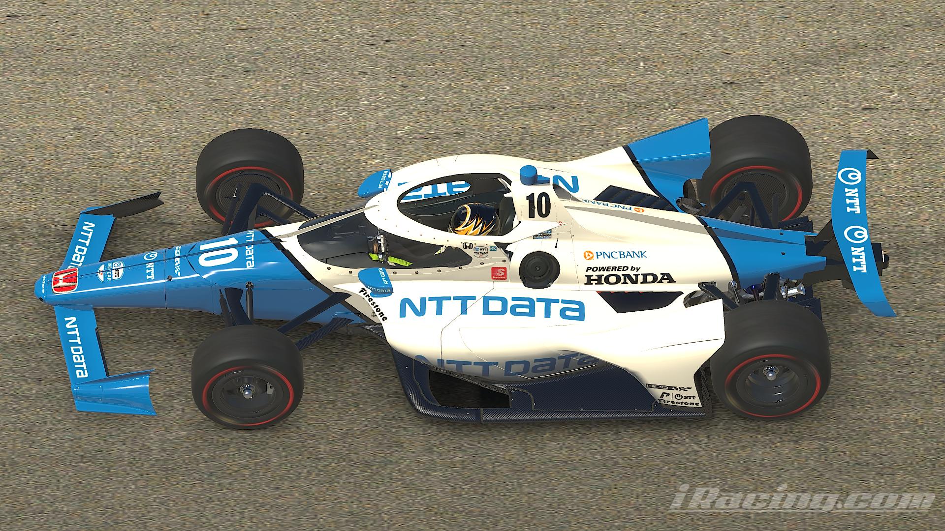 10 Alex Palou NTT Data 2021 Indy 500 Ganassi IR18 (custom number) by