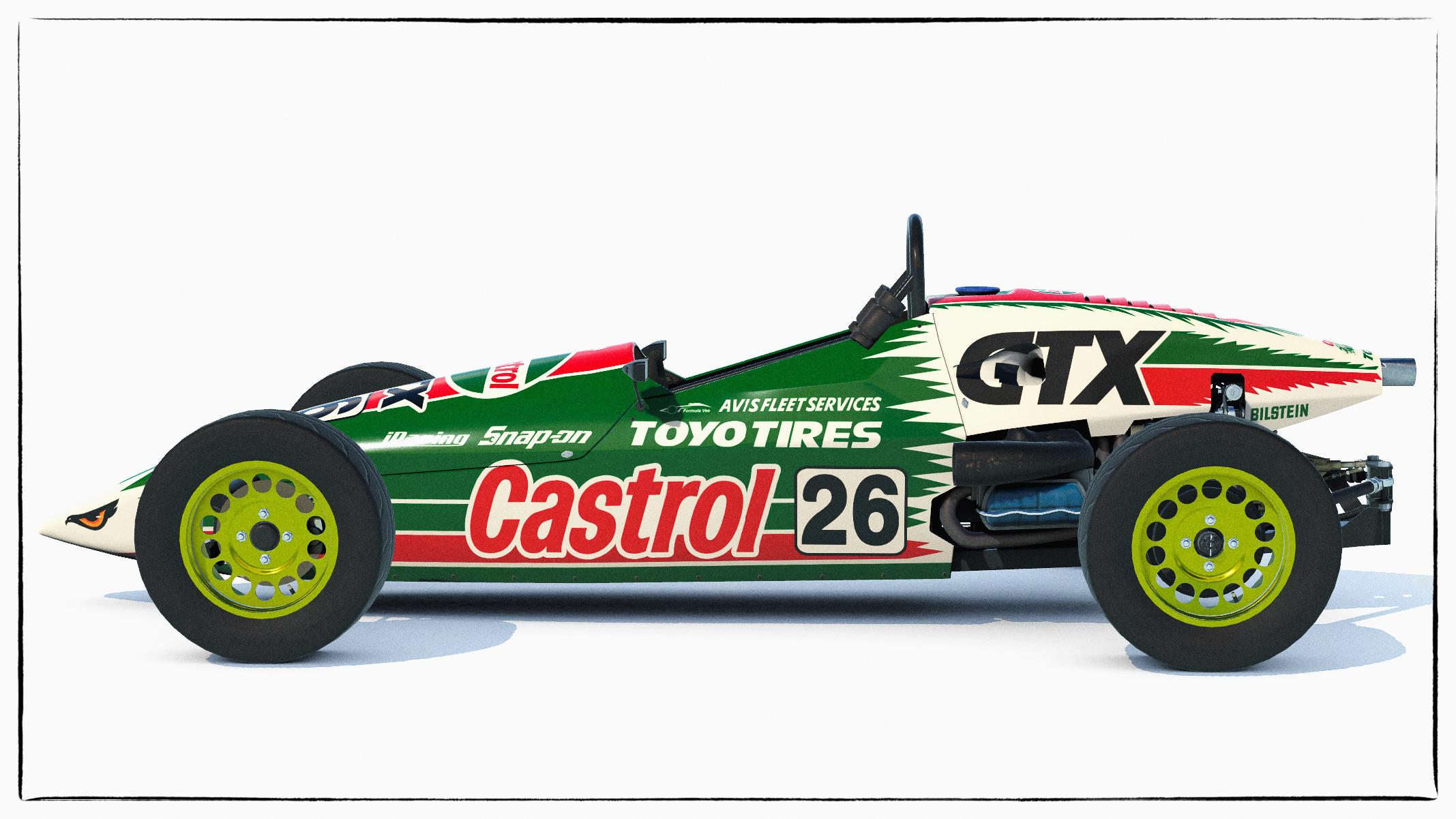 Preview of Castrol GTX Retro Formula Vee by Simon Bailey