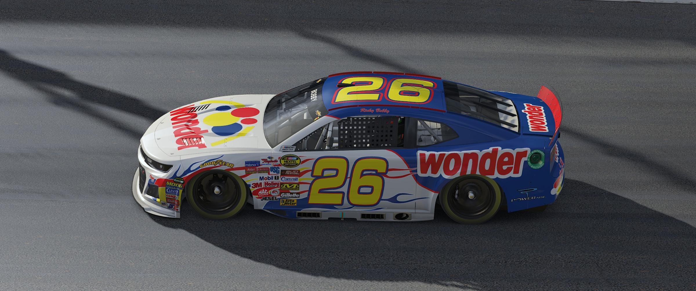 Talladega Nights Ricky Bobby Wonder Bread 26 car replica by Matthew A