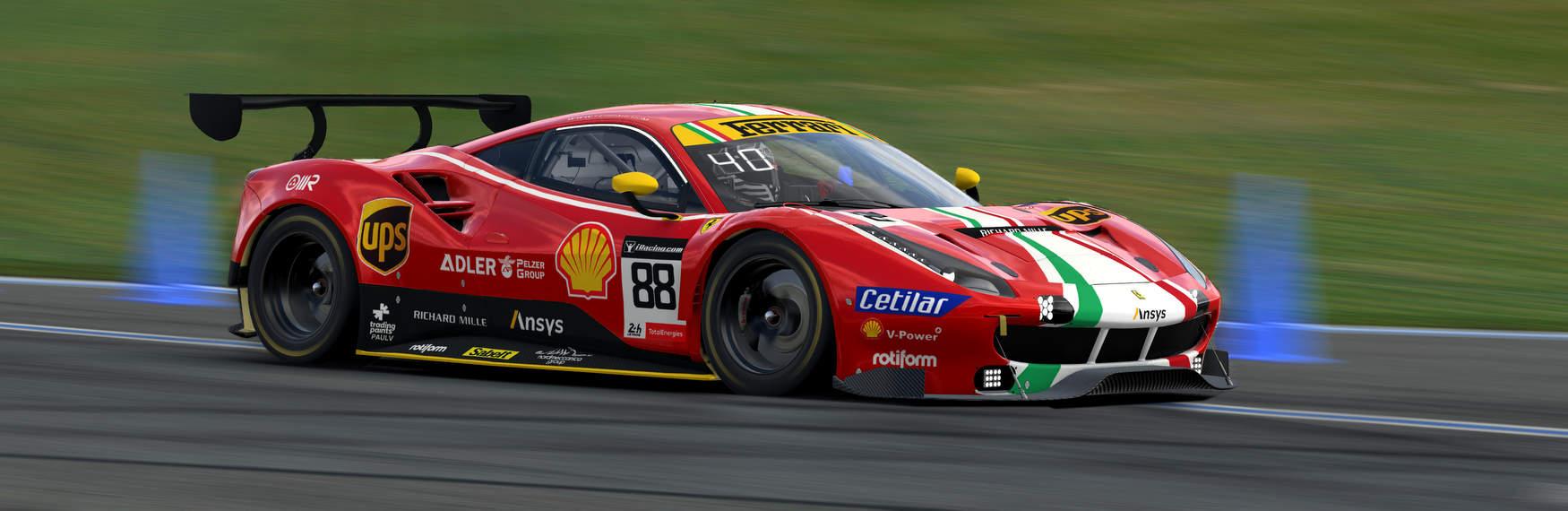 Preview of 2021 Le Mans AF Corse Ferrari 488 Real Red by Paul V.