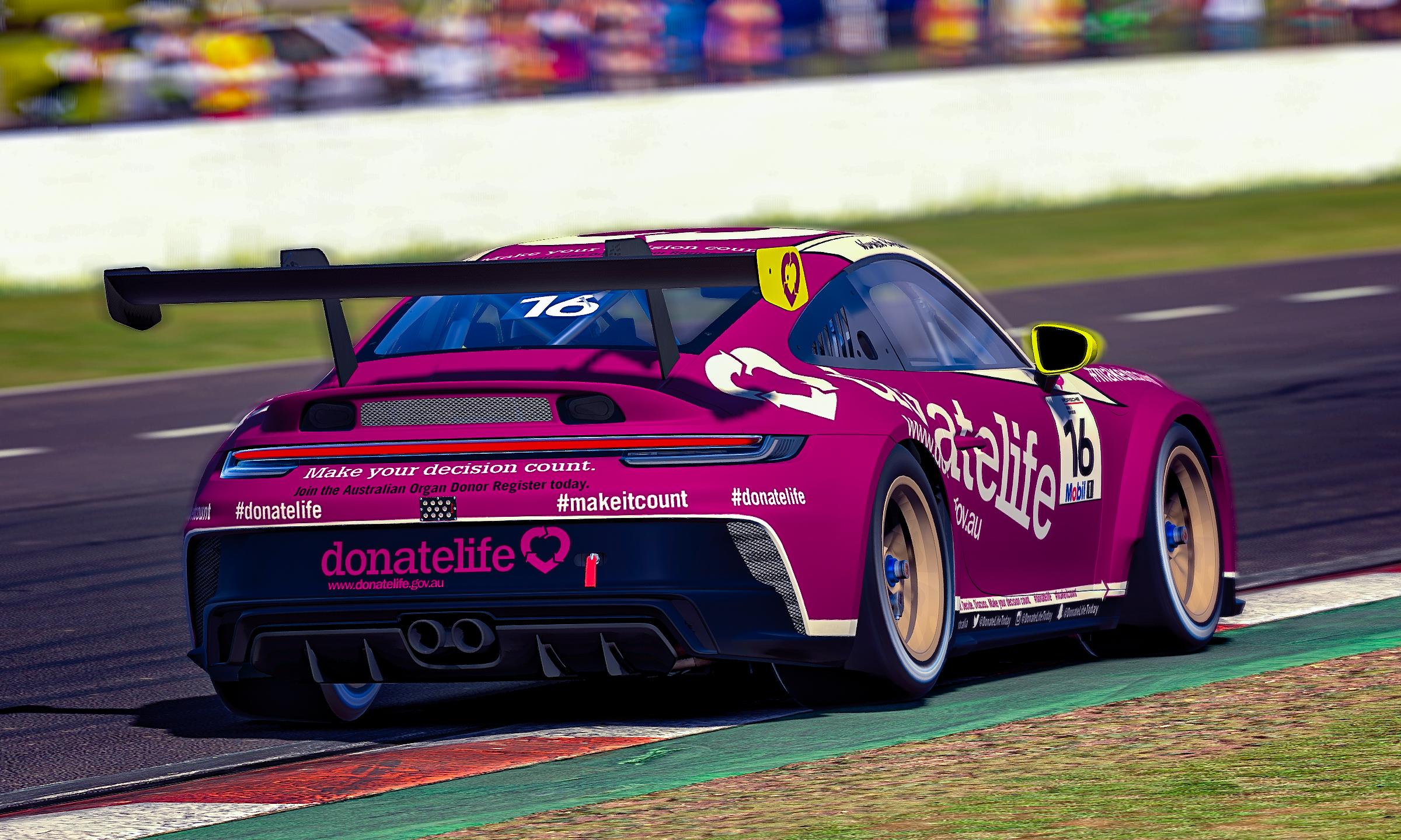 Preview of Donate Life Porsche 911 GT3 CUP (992) by Warwick Browne