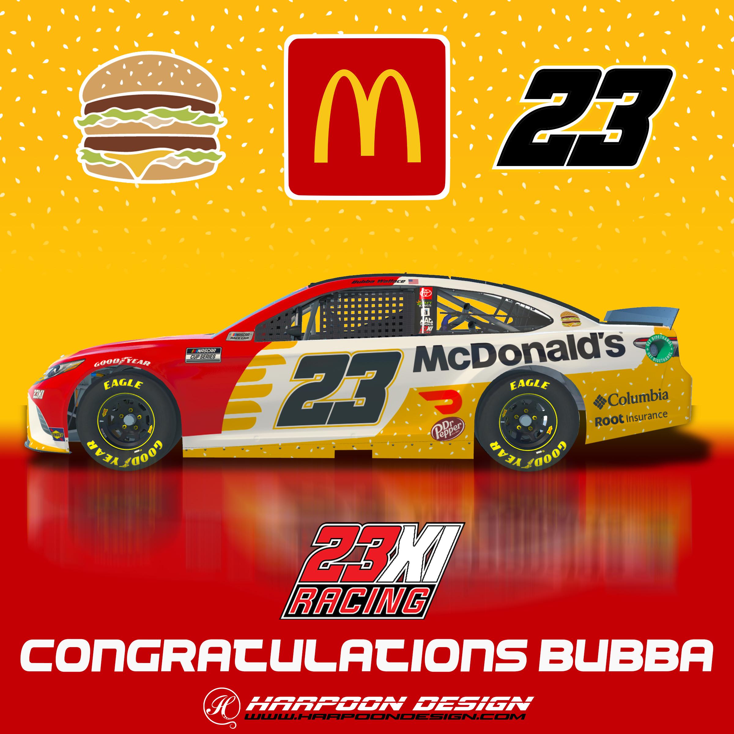 Preview of 2021 Bubba Wallace McDonalds Camry by Brantley Roden