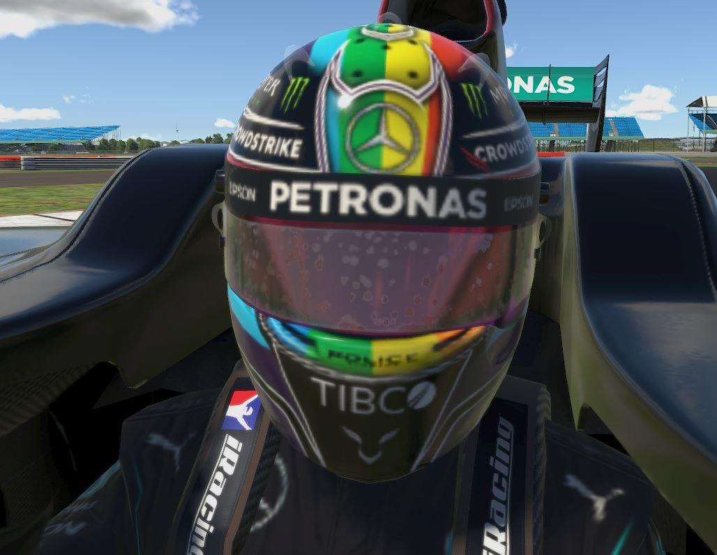 Preview of Lewis Hamilton PRIDE - Love Is Love - 44 Mercedes Petronas Helmet by Jacob W C.