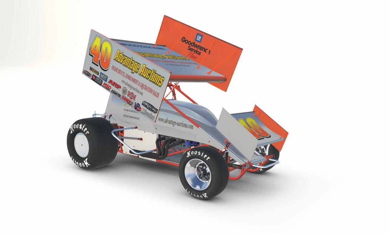 Advantage Auctions Sprint Car Custom 40 by Matt R S. Trading Paints
