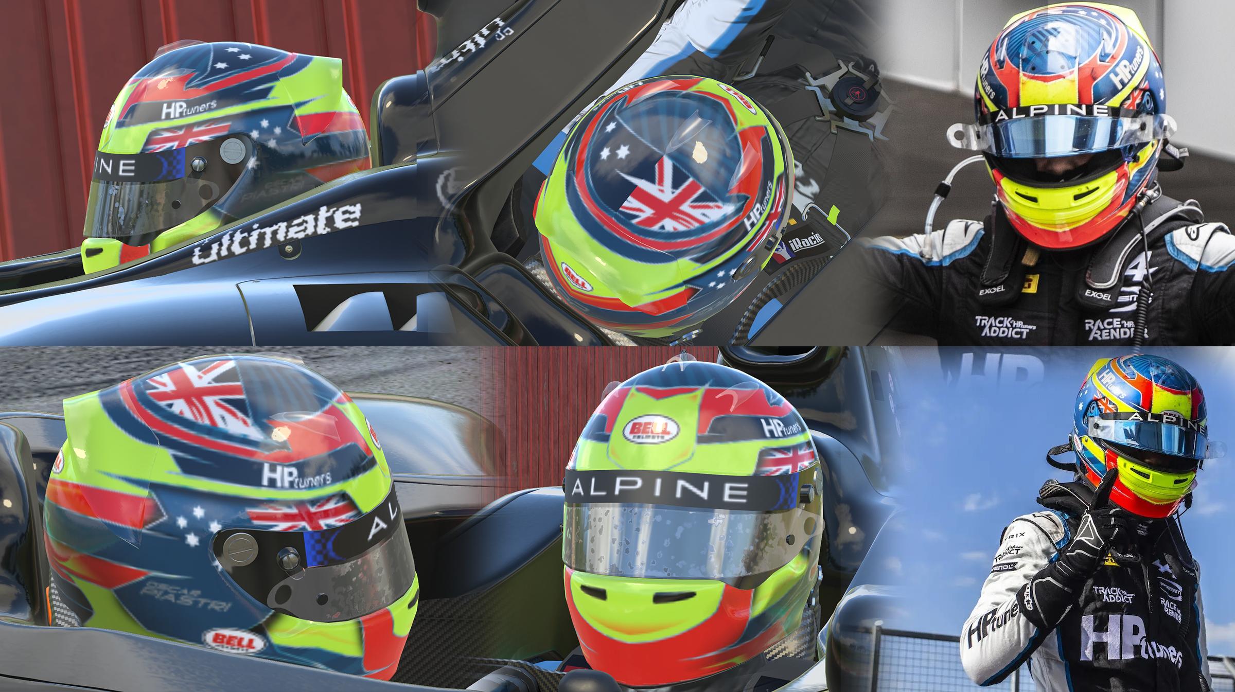 Oscar Piastri 2021 Helmet by Alexander L Russell Trading Paints