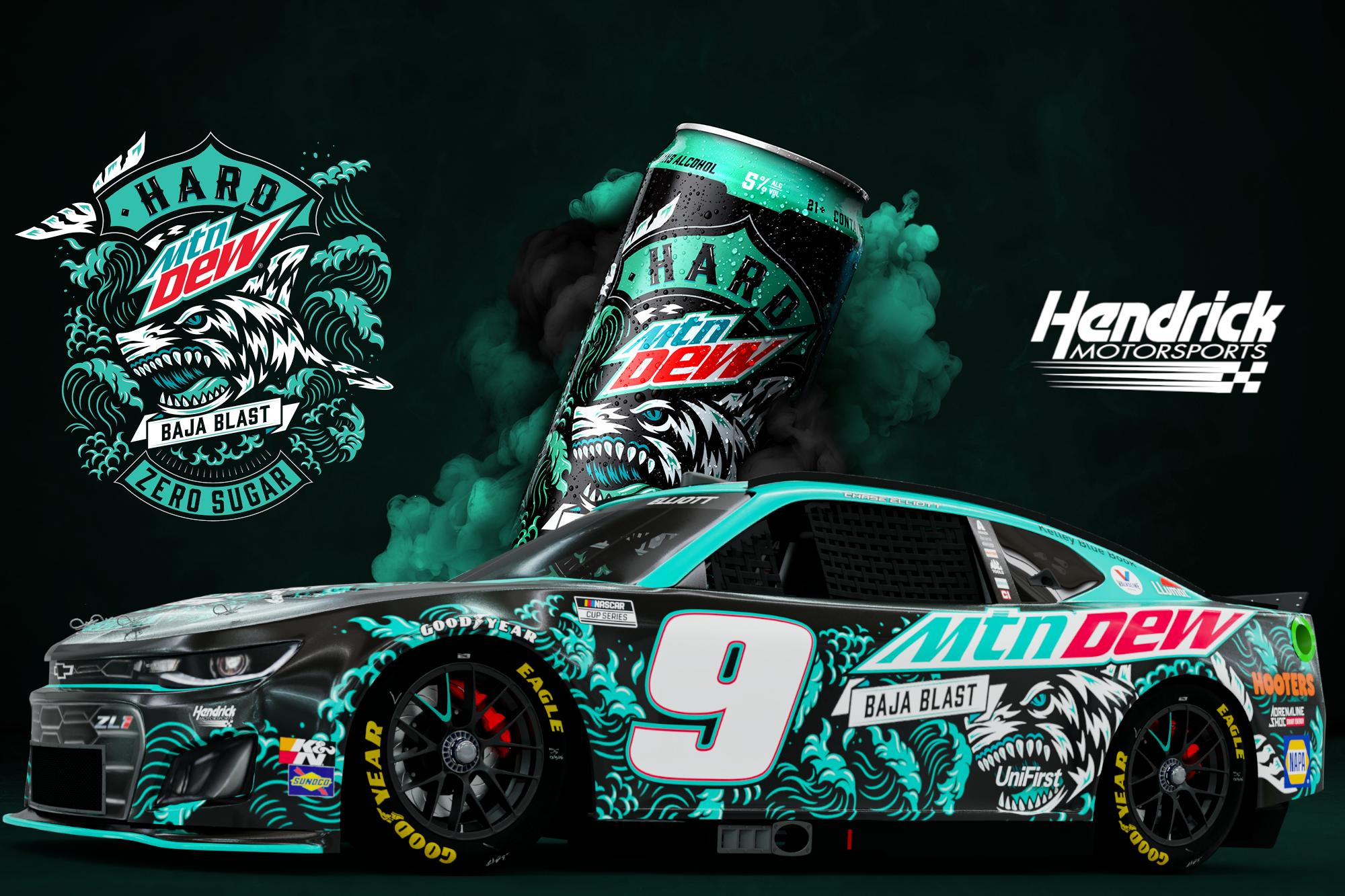 2022 Chase Elliott Mountain Dew Hard Baja Blast Sim Stamp By Alan H