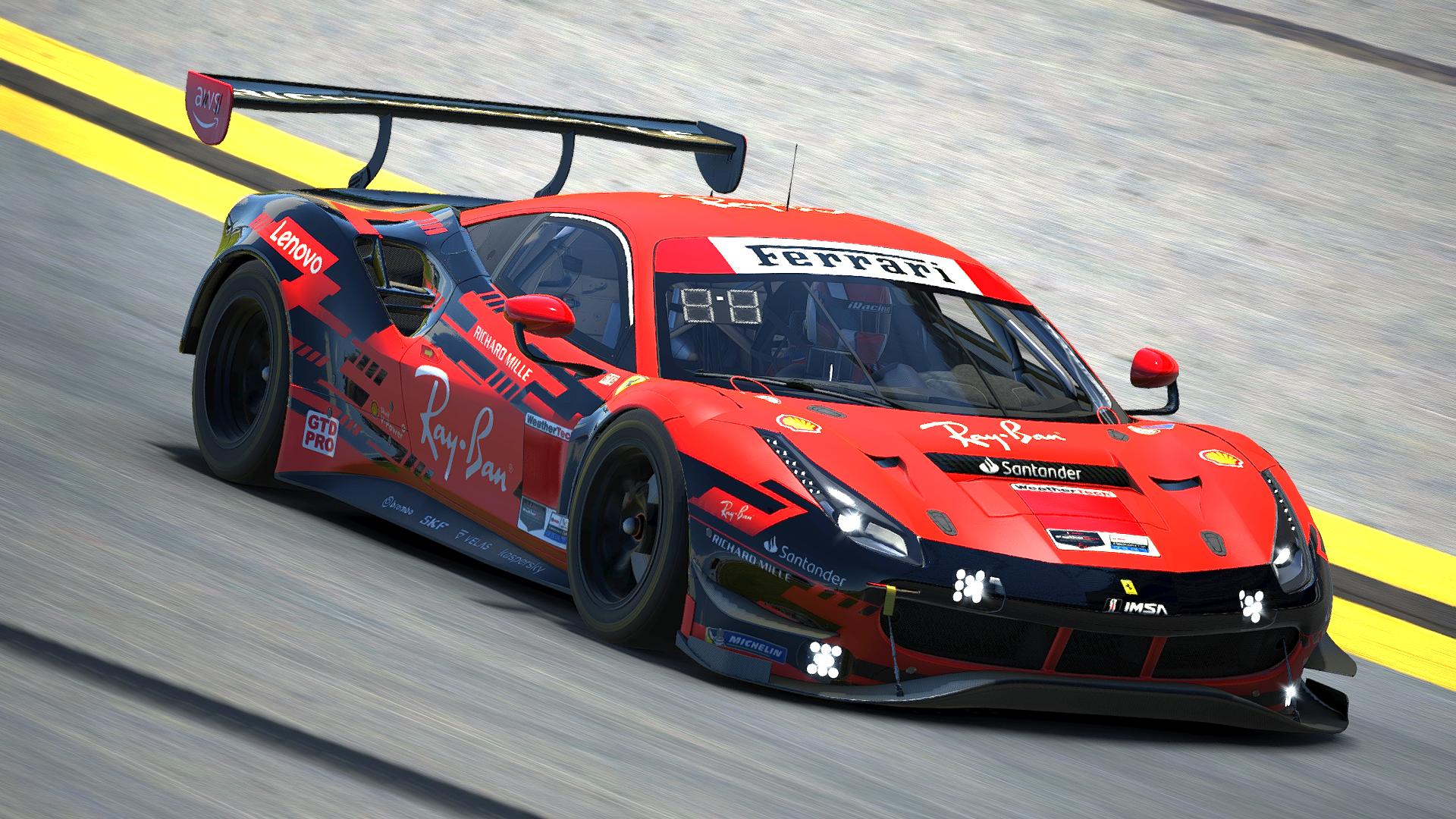 Preview of Ray Ban Ferrari 488 GT3 Evo (IMSA Version) by Justin Teel
