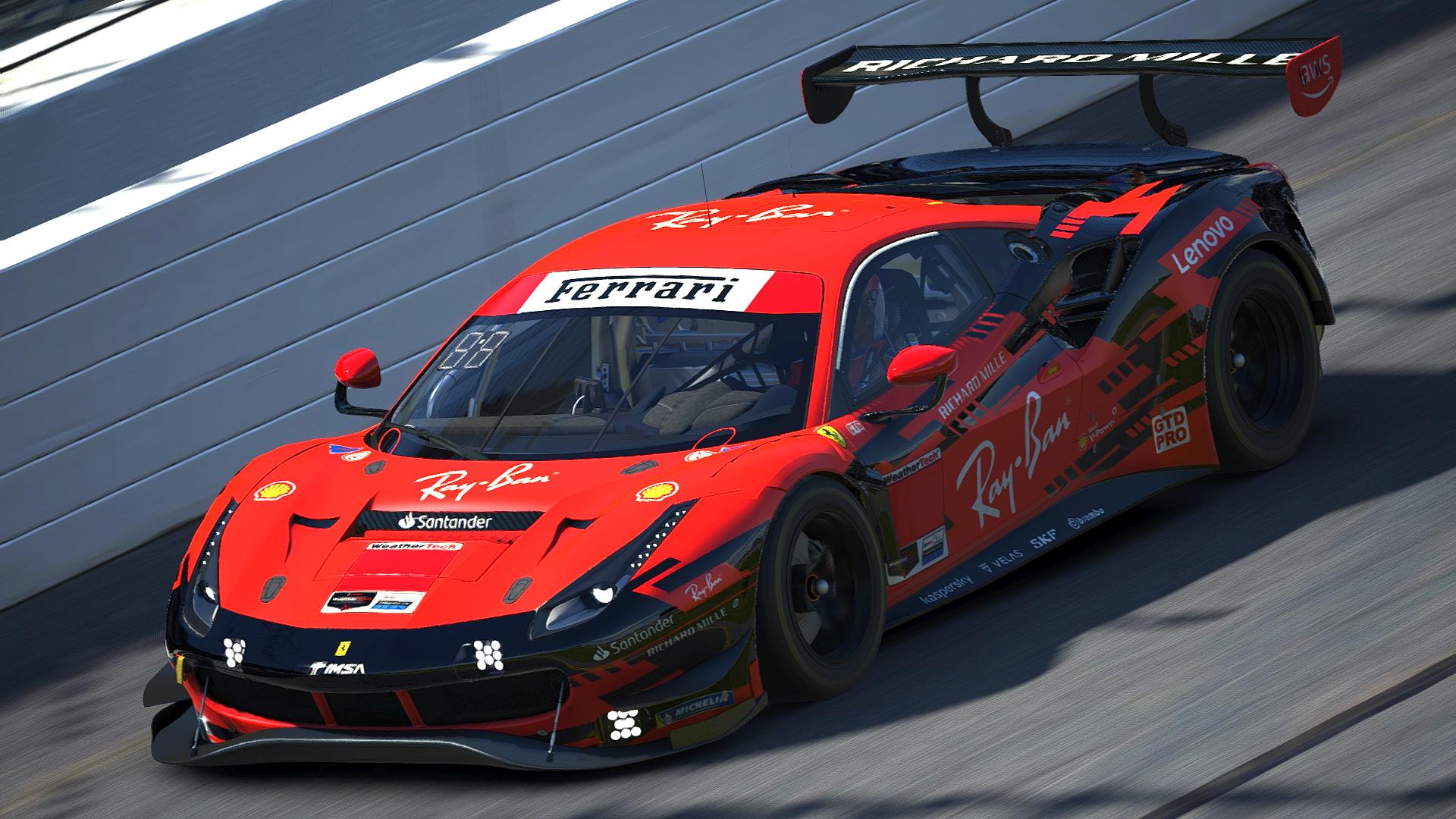 Preview of Ray Ban Ferrari 488 GT3 Evo (IMSA Version) by Justin Teel