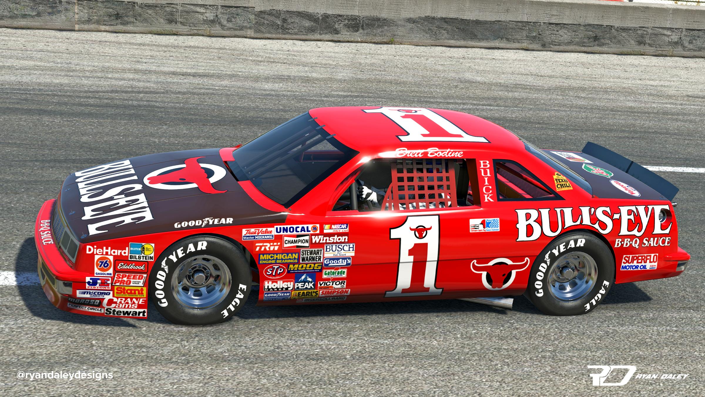 Preview of 1987 #1 Brett Bodine Bulls-Eye Buick With Numbers by Ryan Daley