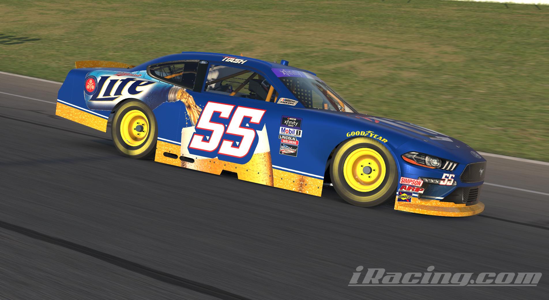 Cooper Nash 2022 Miller Lite Xfinity Ford Mustang by Jason Furqueron