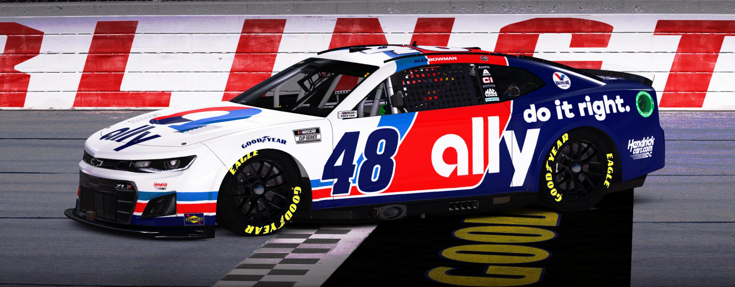 Alex Bowman 2022 ally Throwback 2022 Chevrolet Camaro ZL1 Gen 7 by