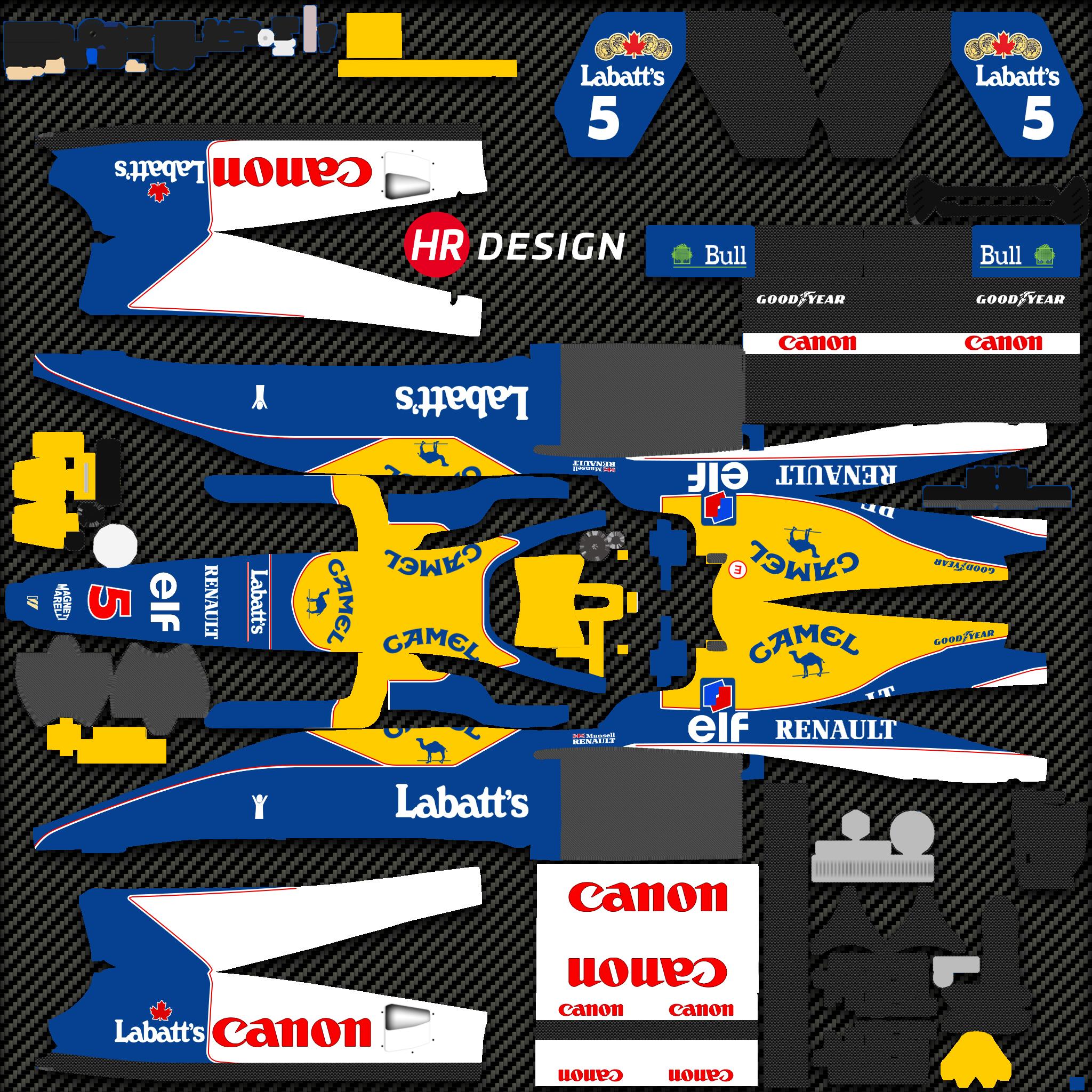 Preview of WILLIAMS FW14 Renault 1991 - #5 Nigel MANSELL by Robert JL Henry