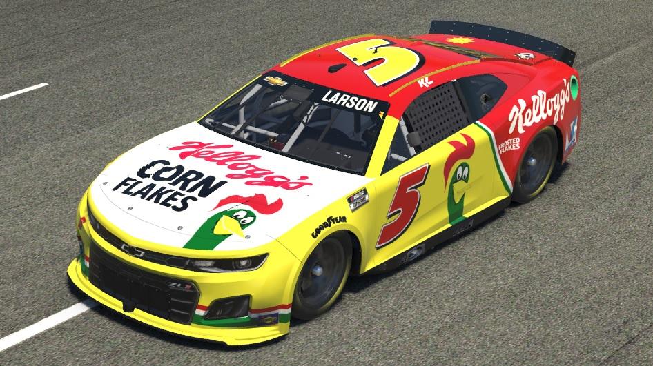 Kyle Larson No. 5 Kelloggs Corn Flakes/Terry Labonte by Seth Sharp