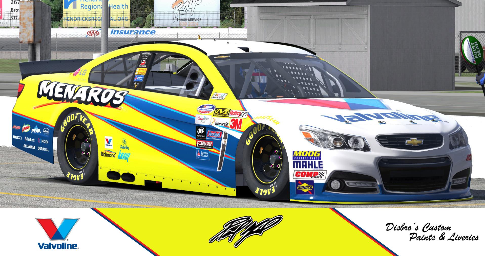 Paul Menard 2016 Valvoline / Menards by Sean Disbro2 Trading Paints