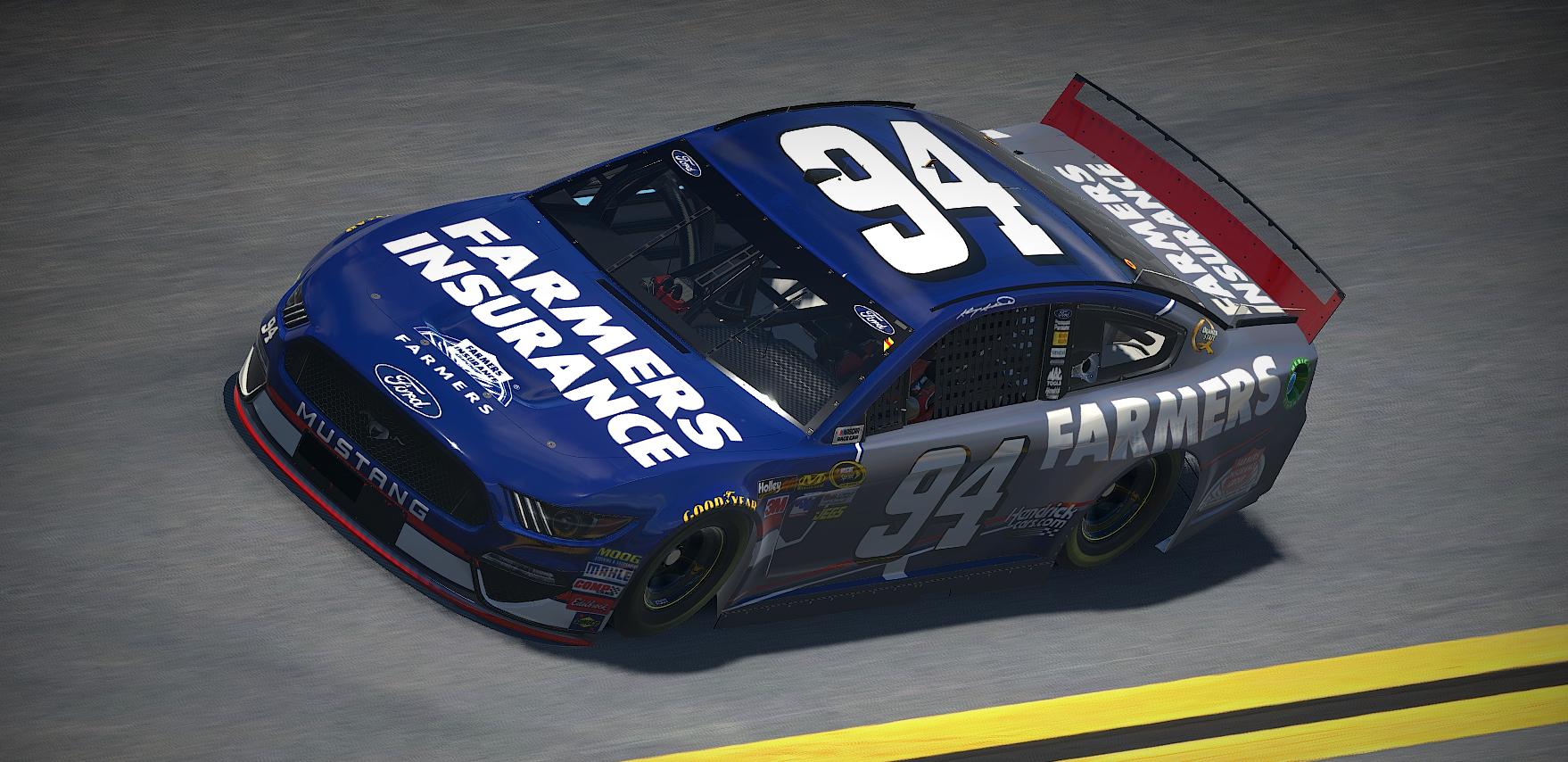 Preview of 2012 Kasey Kahne Fictional Farmers Insurance #94 by Brennan MaGee