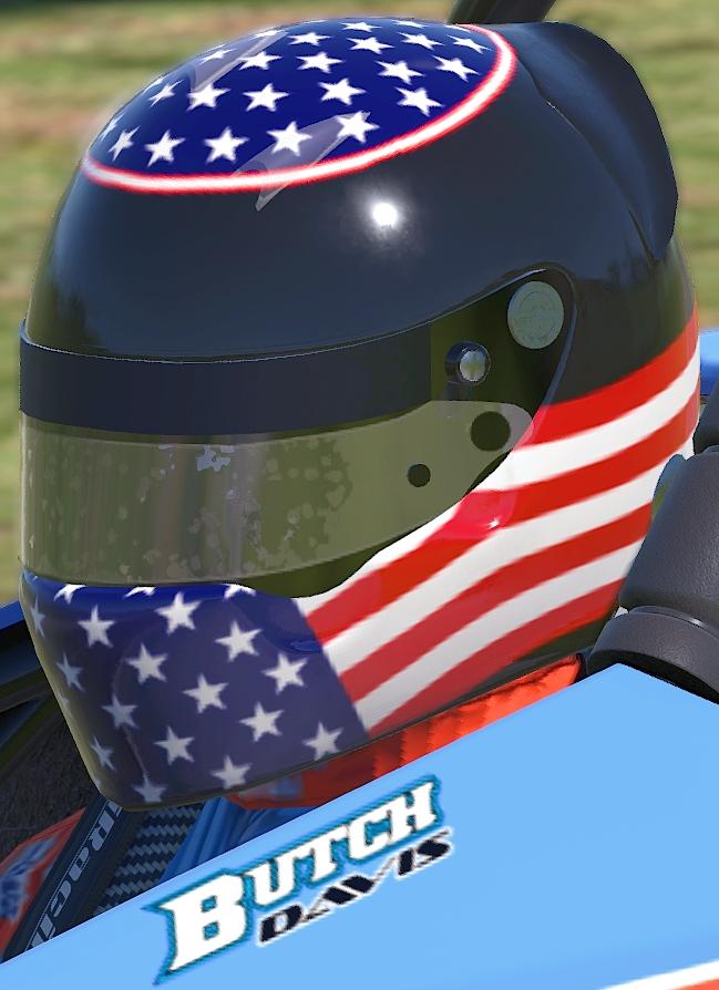 American Flag Helmet by Butch Davis Trading Paints