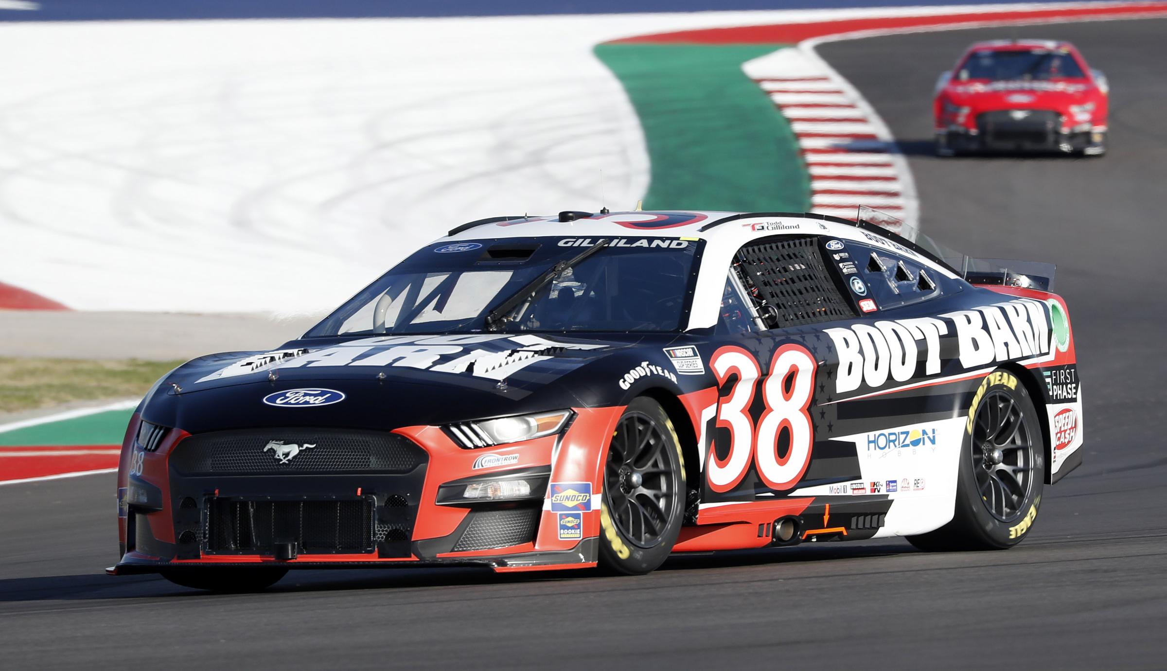 Todd Gilliland 38 Boot Barn Ford Mustang by Front Row Motorsports Trading Paints