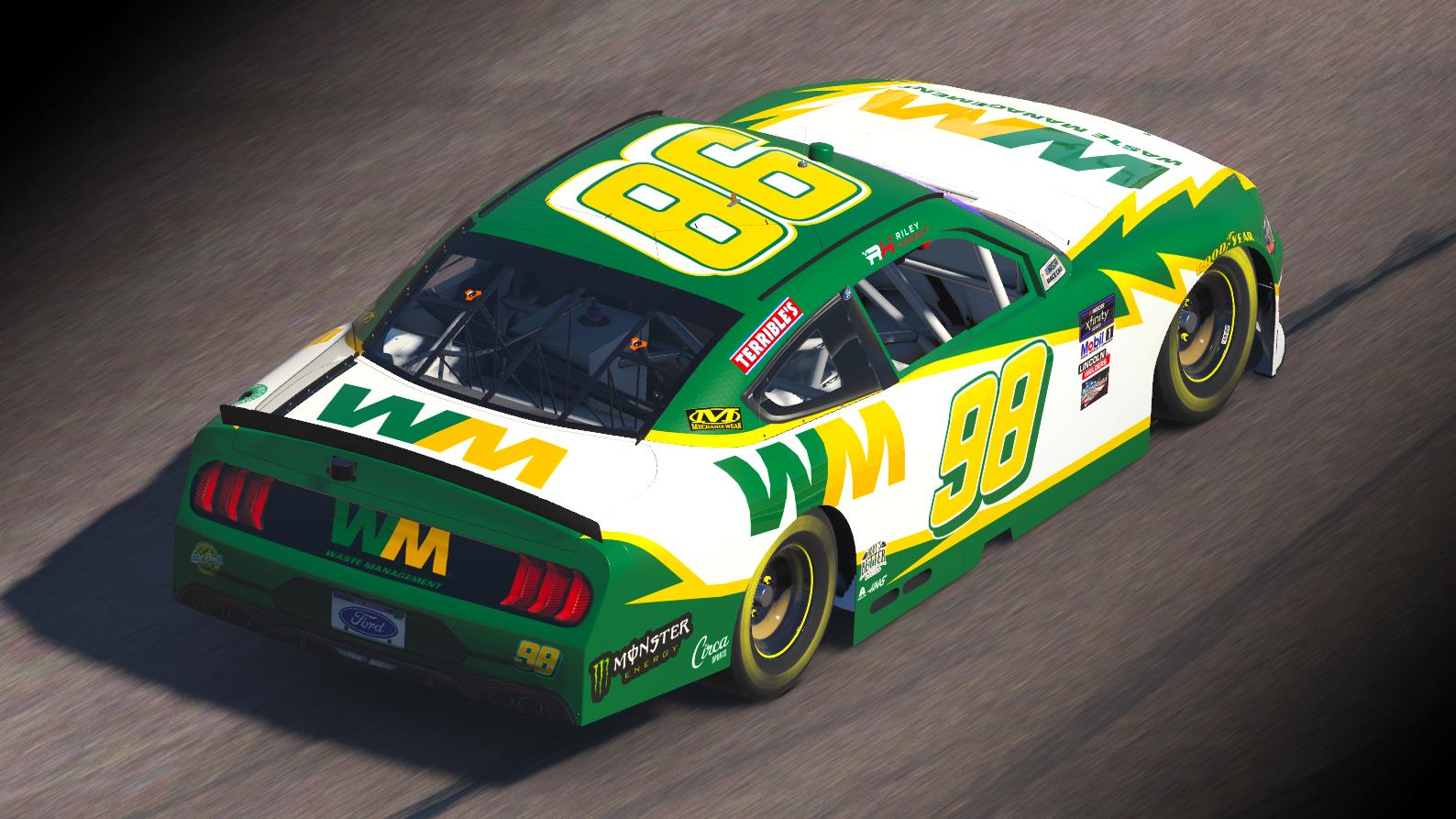 Preview of Riley Herbst 2022 Waste Management Mustang (No Number) by Evan Pienta