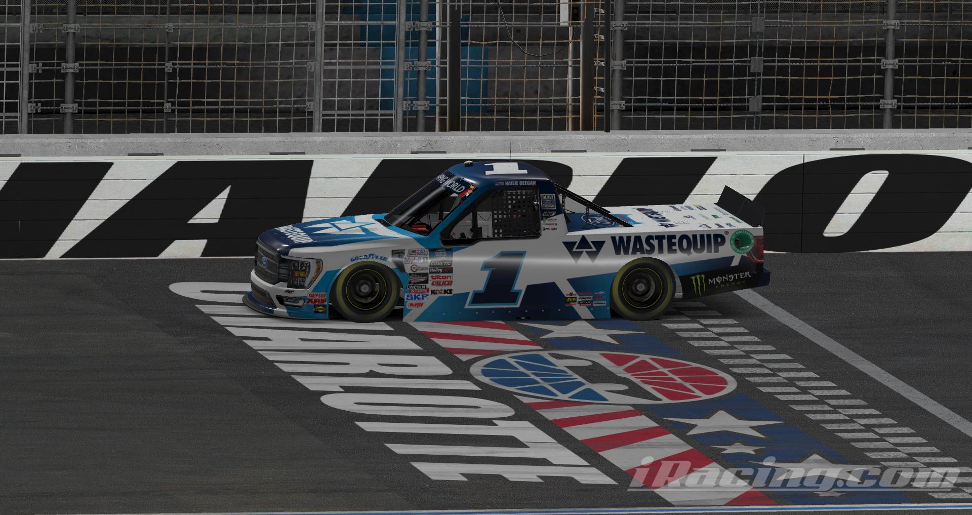 Preview of Hailie Deegan #1 Wastequip V3 2022 NASCAR Camping World Truck Series With Custom Number by Ryan Broderick
