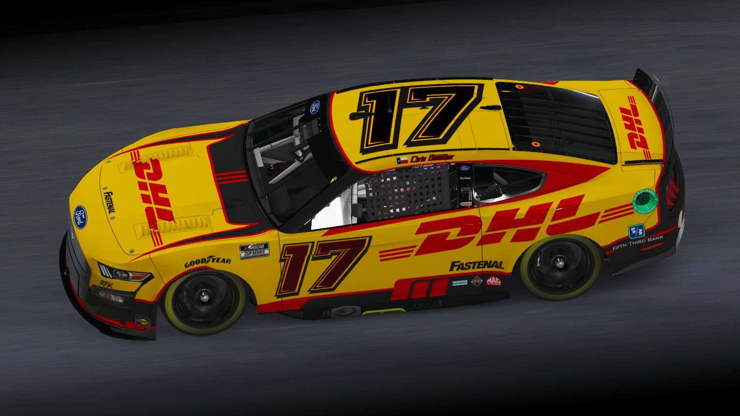 Preview of Chris Buescher 2022 DHL Mustang Concept by Evan Pienta