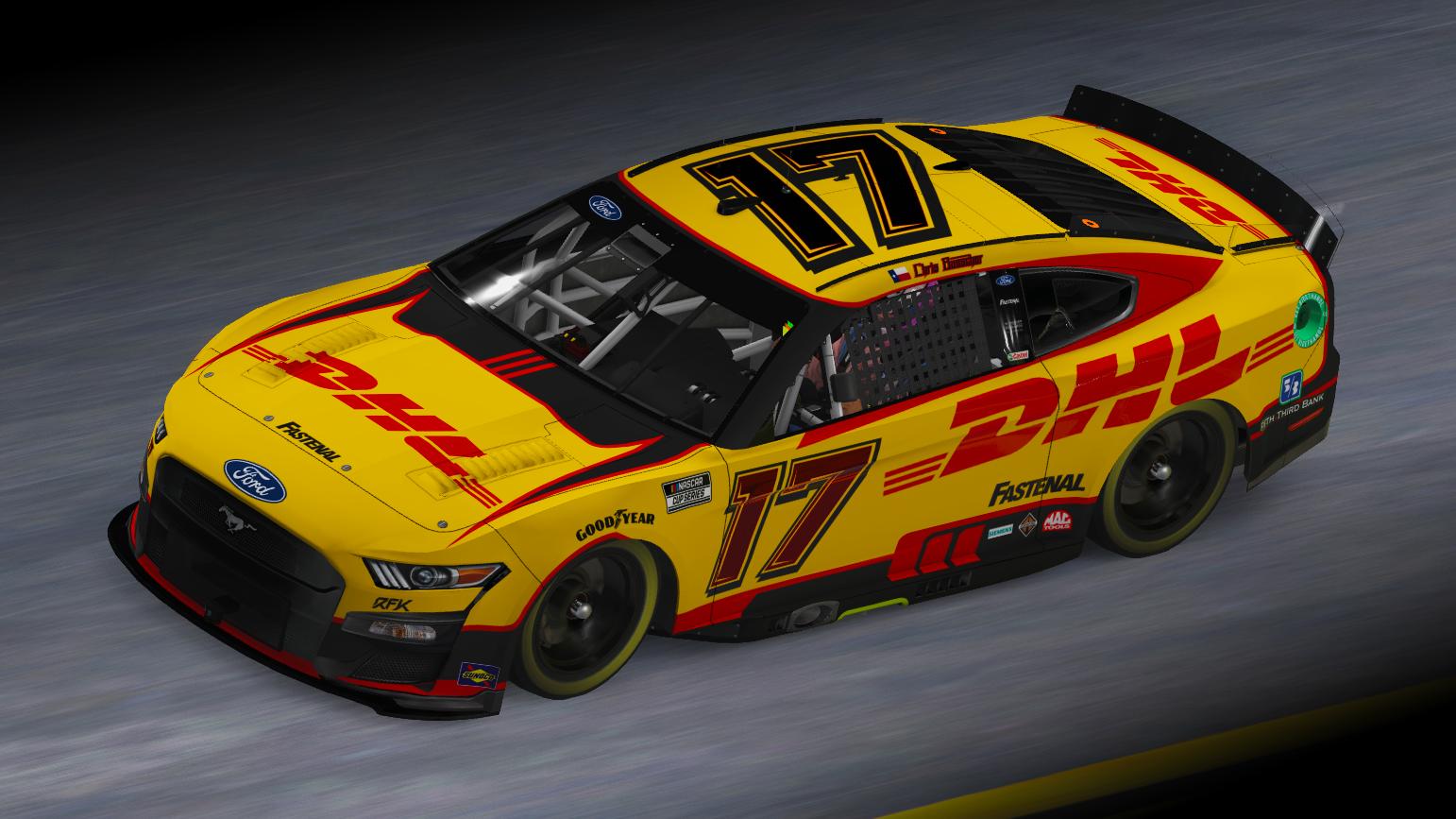 Preview of Chris Buescher 2022 DHL Mustang Concept by Evan Pienta