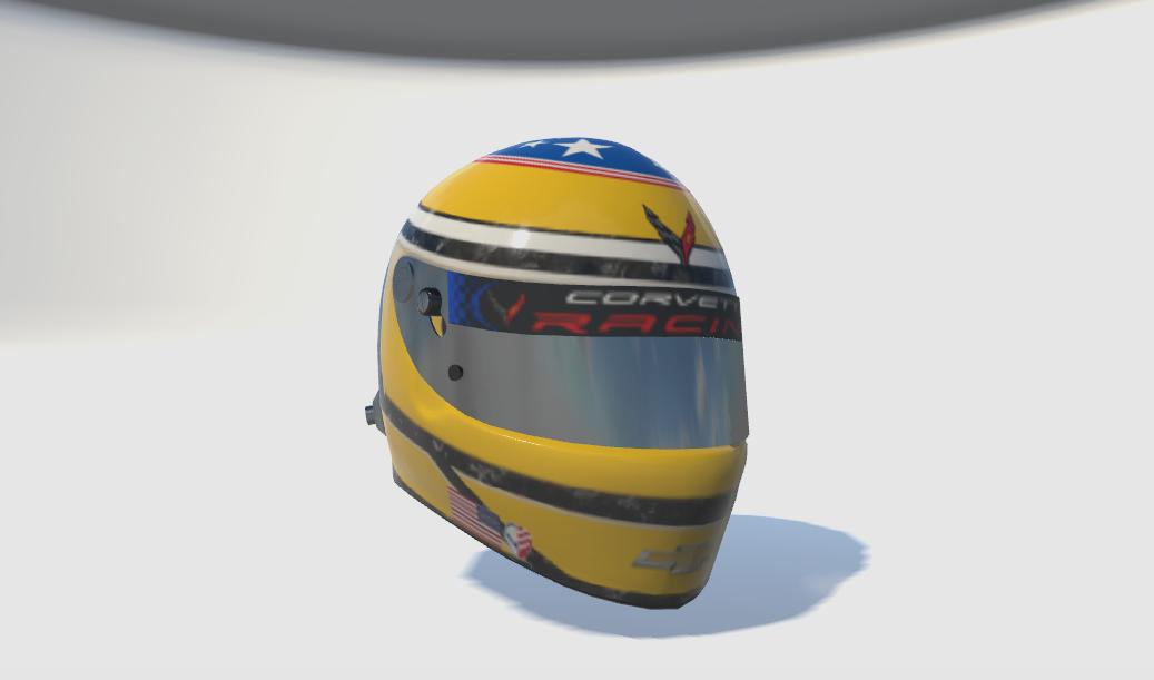 Corvette Racing Helmet by Pat Gabriel Trading Paints