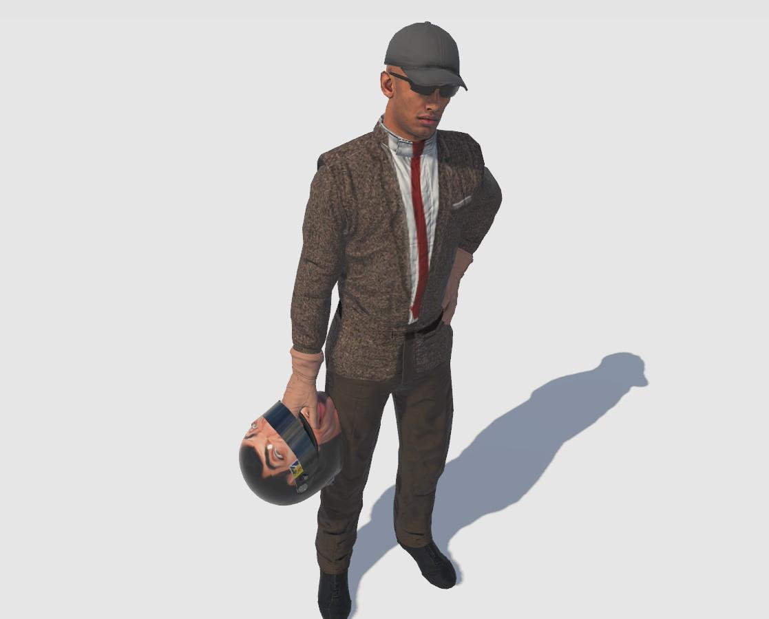 Preview of Tweed Suit and Tie Driver Suit by Derek Gilray