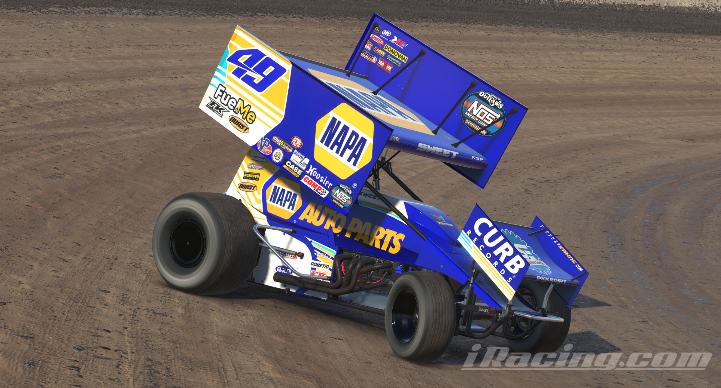 Brad Sweet 2022 Napa Auto Parts KKR WoO 49 by Jake Boyer Trading Paints