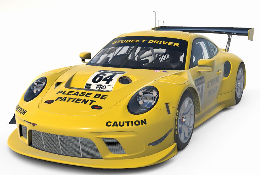 Student Driver Porsche 911R GT3 by Kevin Braiza - Trading Paints