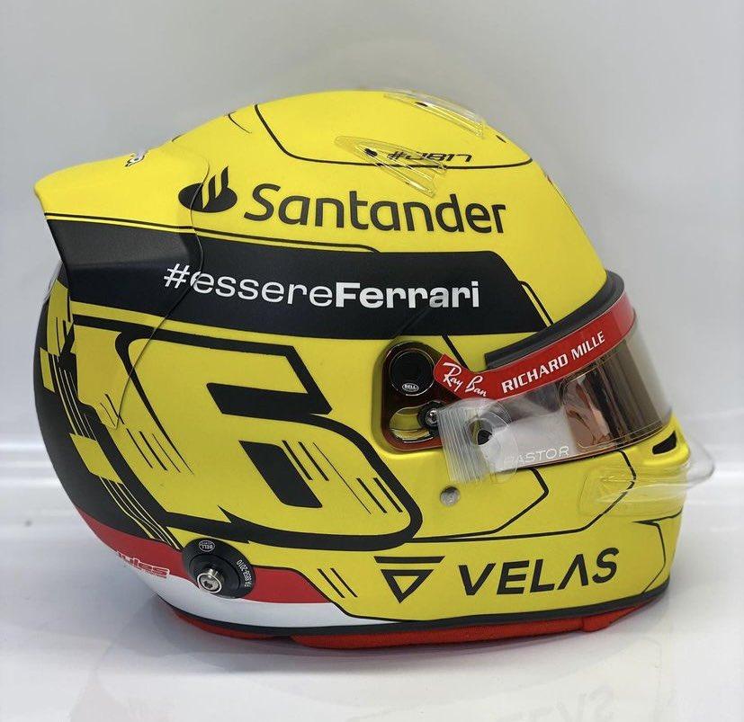 Preview of CHARLES LECLERC - MONZA 2022 SPECIAL HELMET - FERRARI 75TH ANNIVERSARY by Andrea Dalla Valle