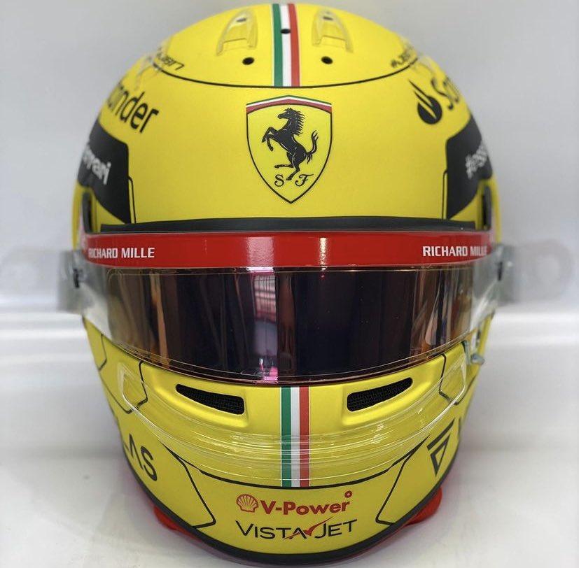CHARLES LECLERC MONZA 2022 SPECIAL HELMET FERRARI 75TH ANNIVERSARY