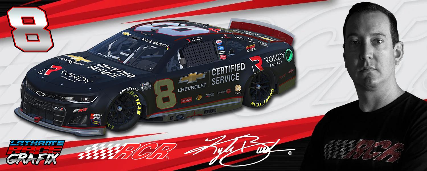 2025 8 Kyle Busch Chevrolet Certified Service / Rowdy Energy
