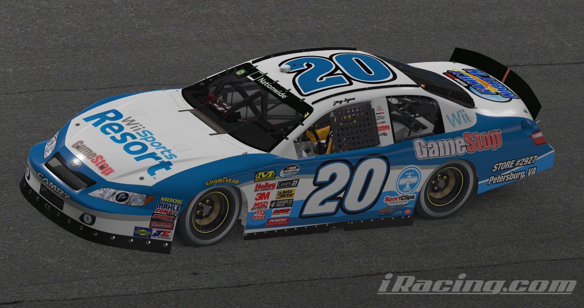 Joey Logano 20 GameStopWii Resort Camry by Brandon Tregembo Trading