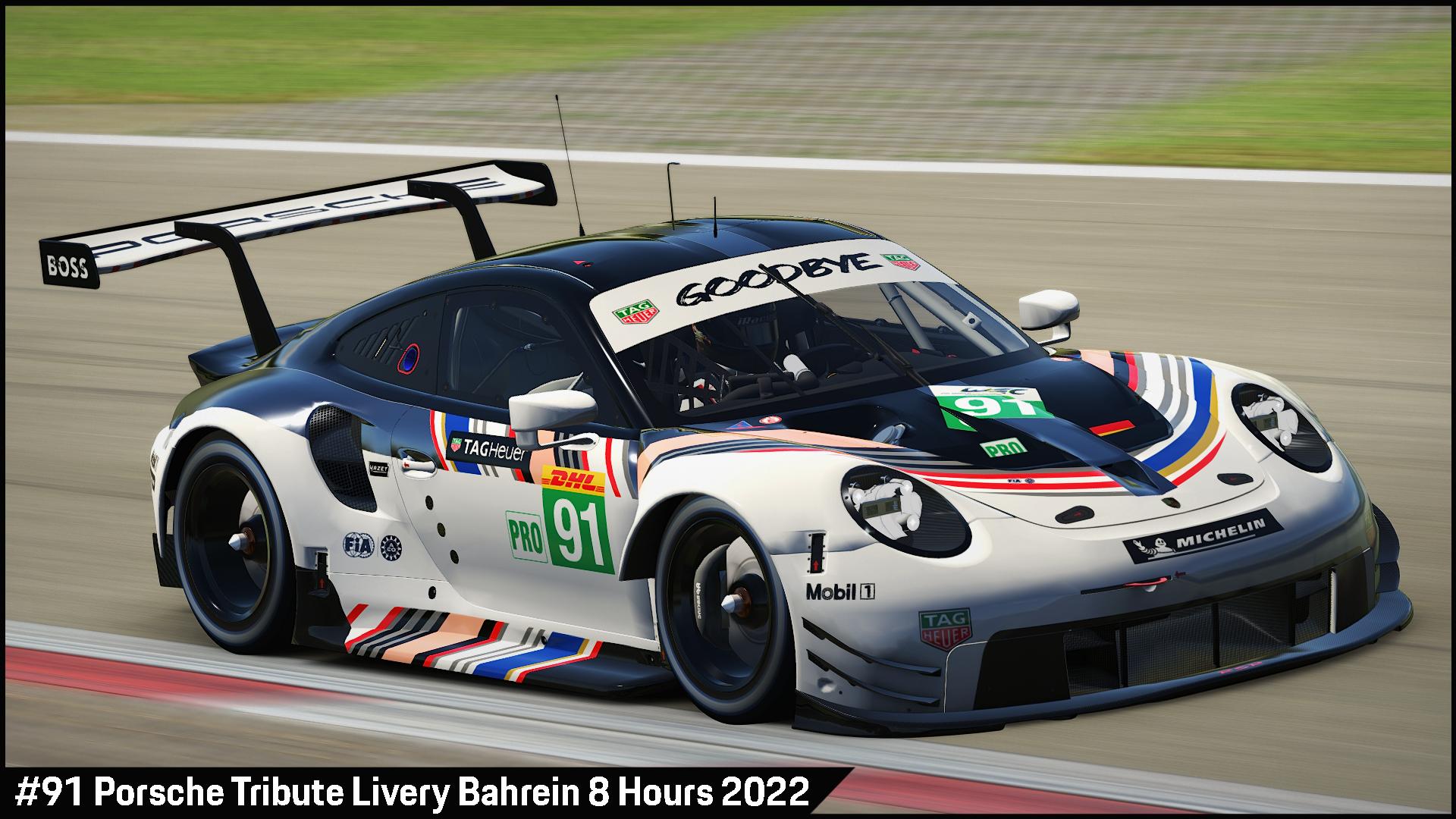 Preview of #91 Porsche Tribute Livery Bahrein 8 Hours 2022 by Sergio Hernando