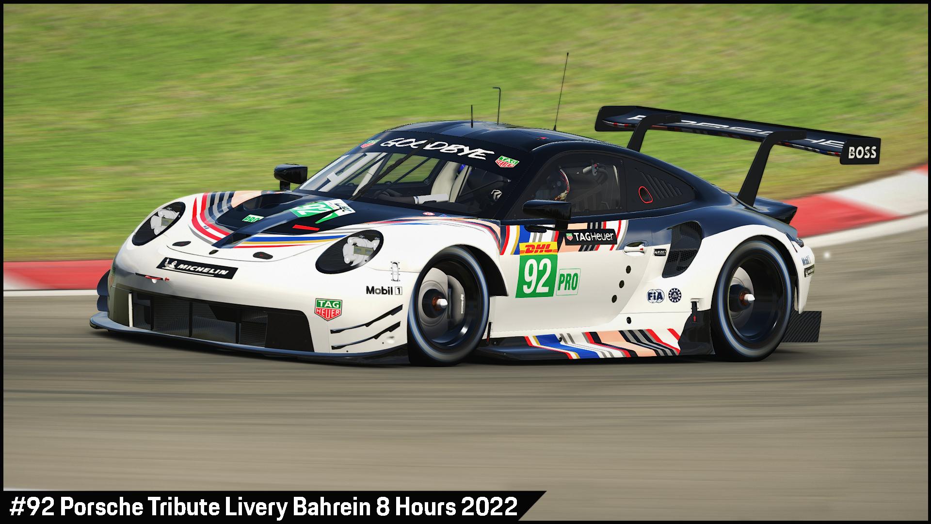 Preview of #92 Porsche Tribute Livery Bahrein 8 Hours 2022 by Sergio Hernando