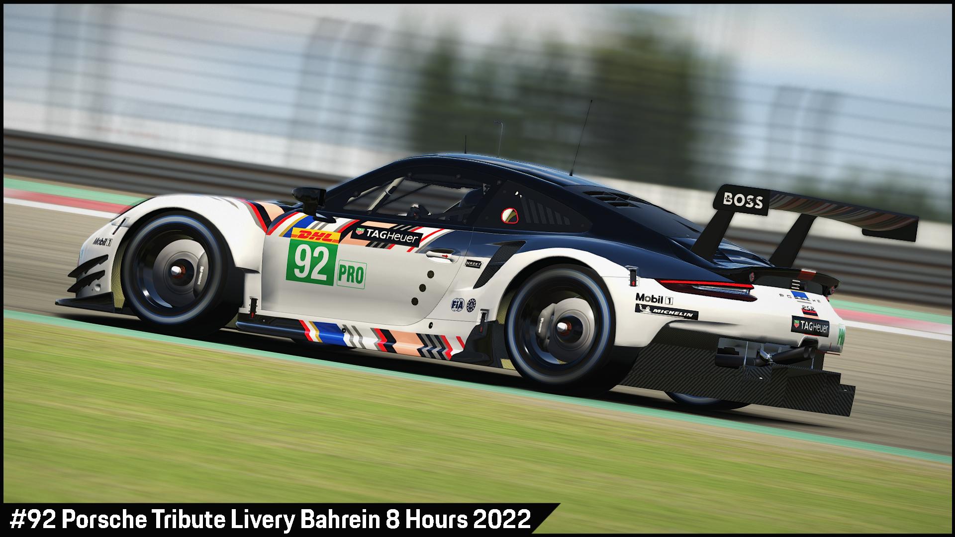 Preview of #92 Porsche Tribute Livery Bahrein 8 Hours 2022 by Sergio Hernando