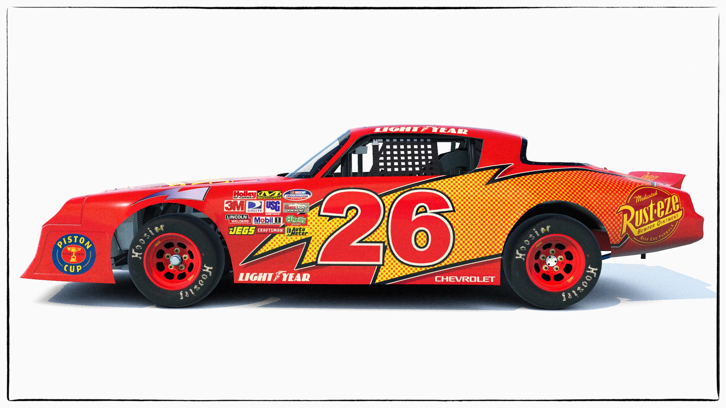 Pixar Cars - Lightning McQueen Street Stock by Simon Bailey - Trading Paints