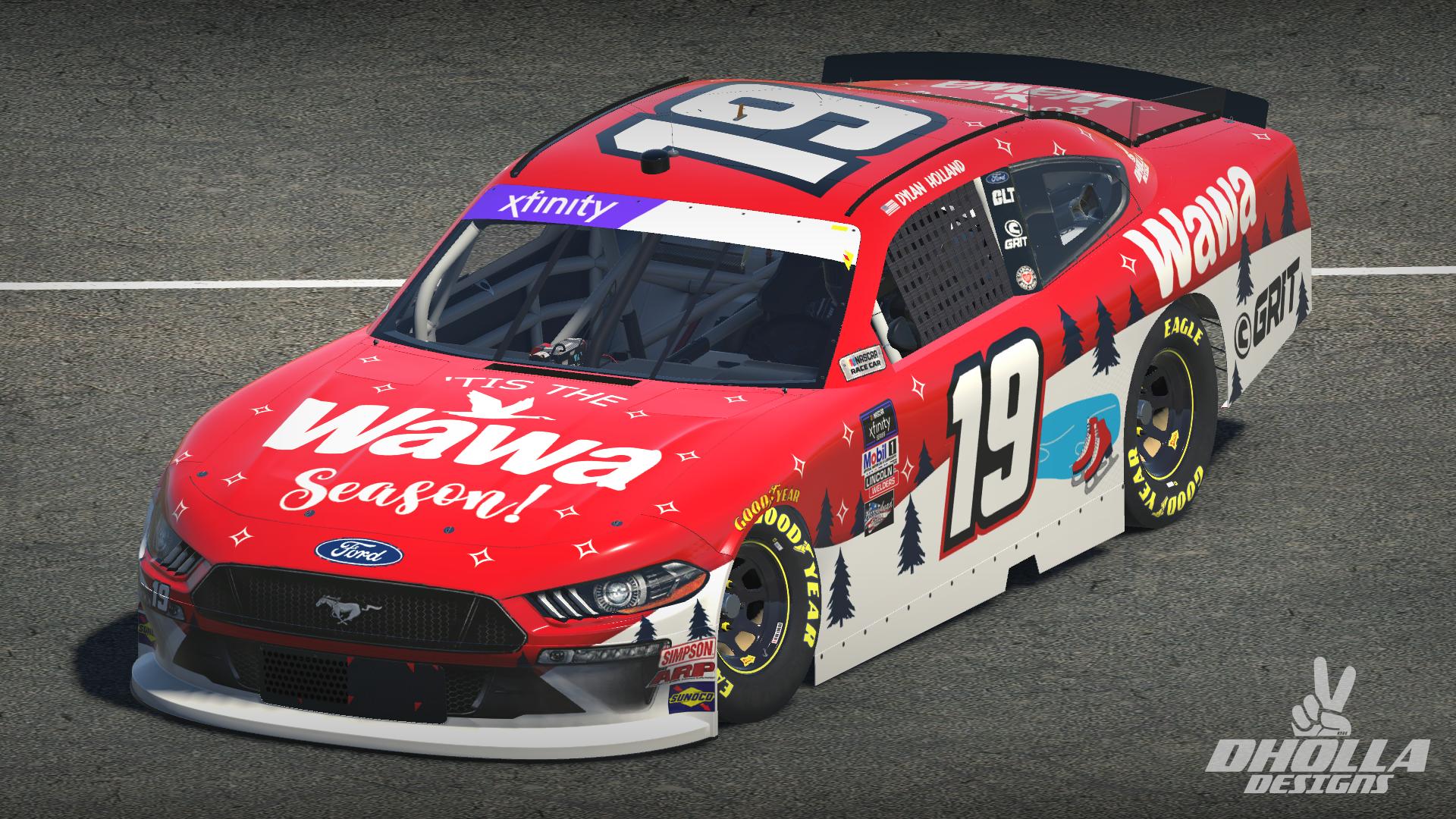 Preview of 2022 Tis The Wawa Season! Xfinity Ford Mustang (No Number / Extra Contigs) by Dylan Holland