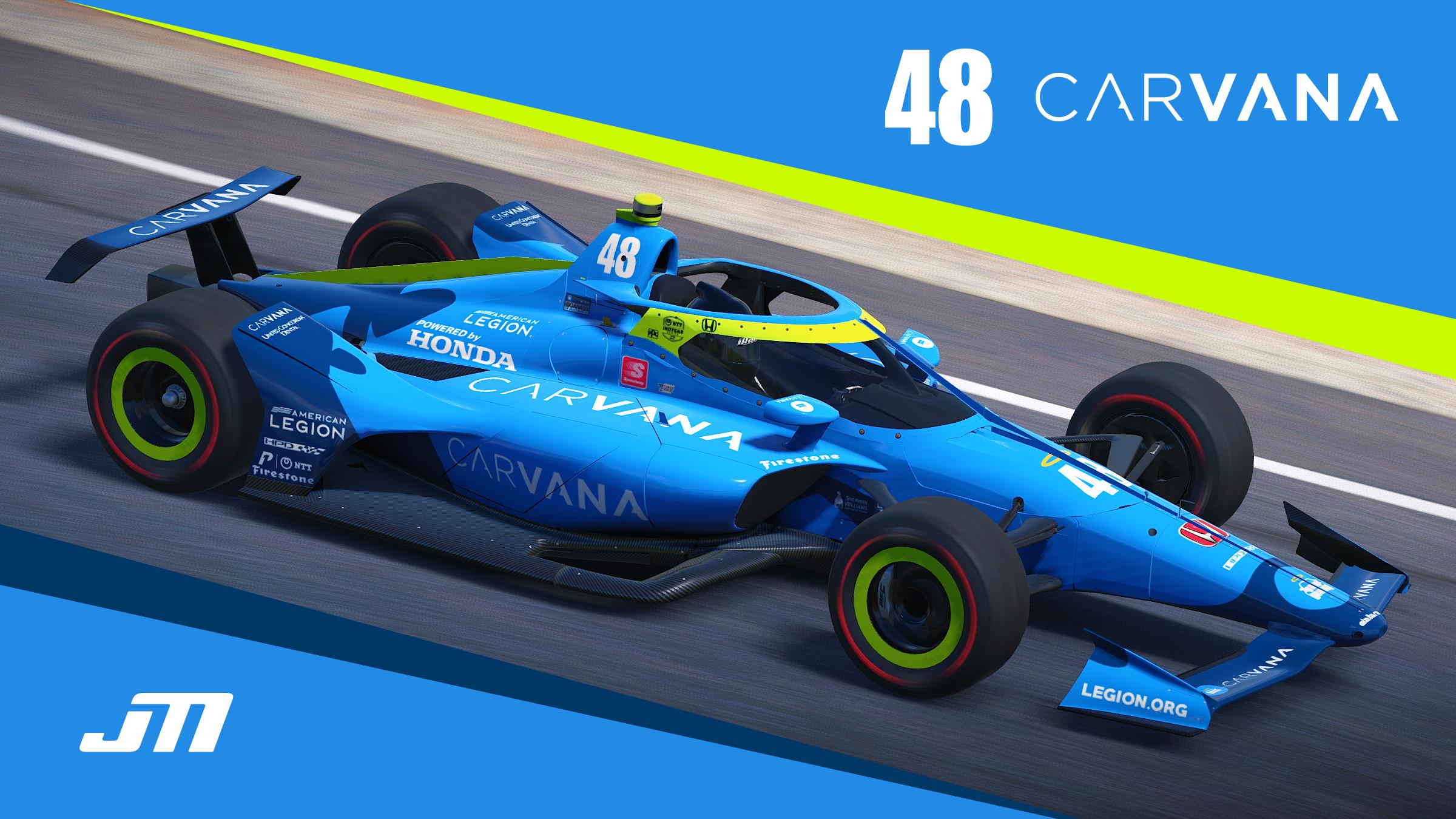 Preview of 2022 Jimmie Johnson #48 Carvana Indy 500 IndyCar with Custom Number by Jeff McKeand