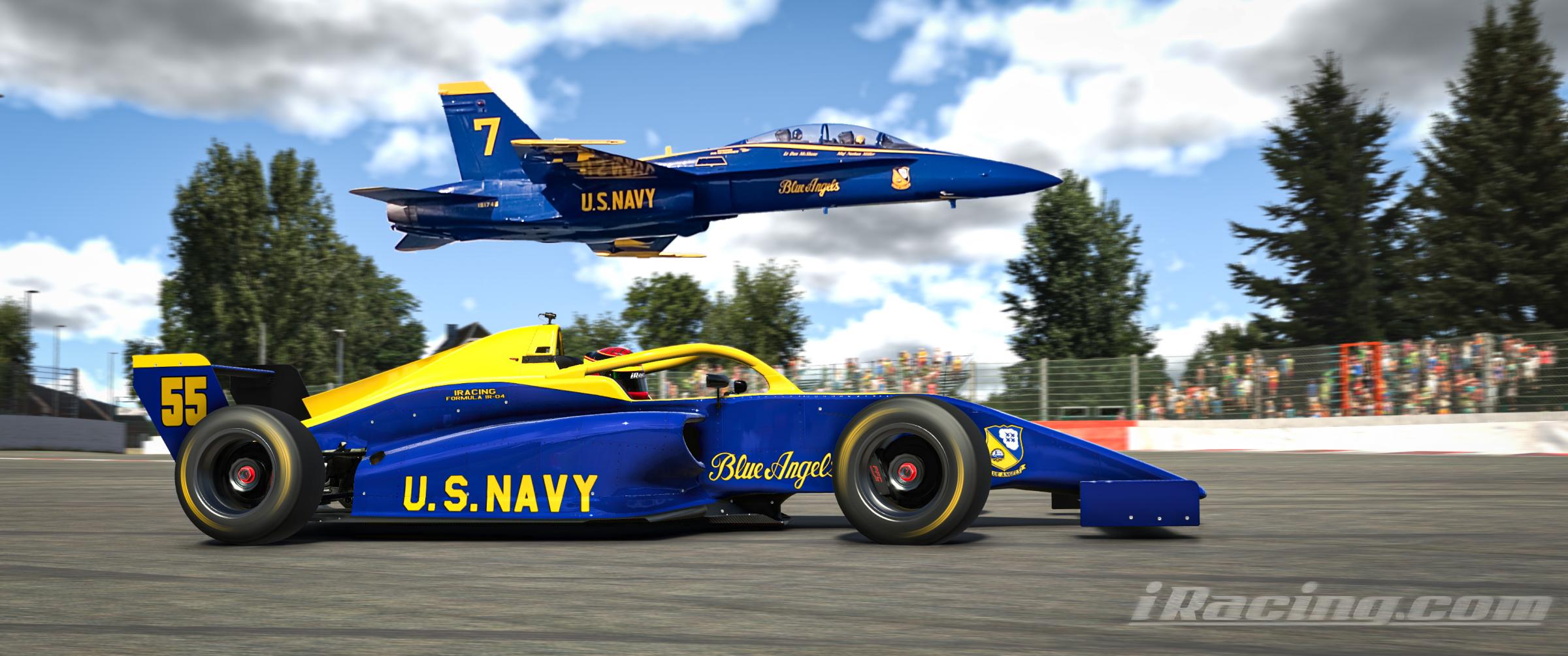 Preview of US Navy Blue Angels themed Formula iR-04 by Daniel Kranefuss