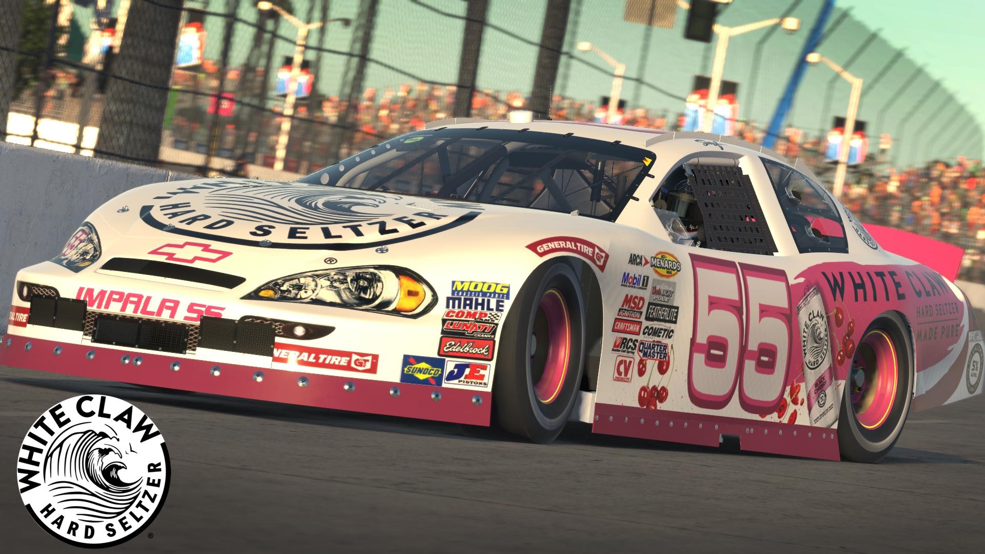 Preview of White Claw Black Cherry NASCAR Chevy Impala by Ethan Leimann